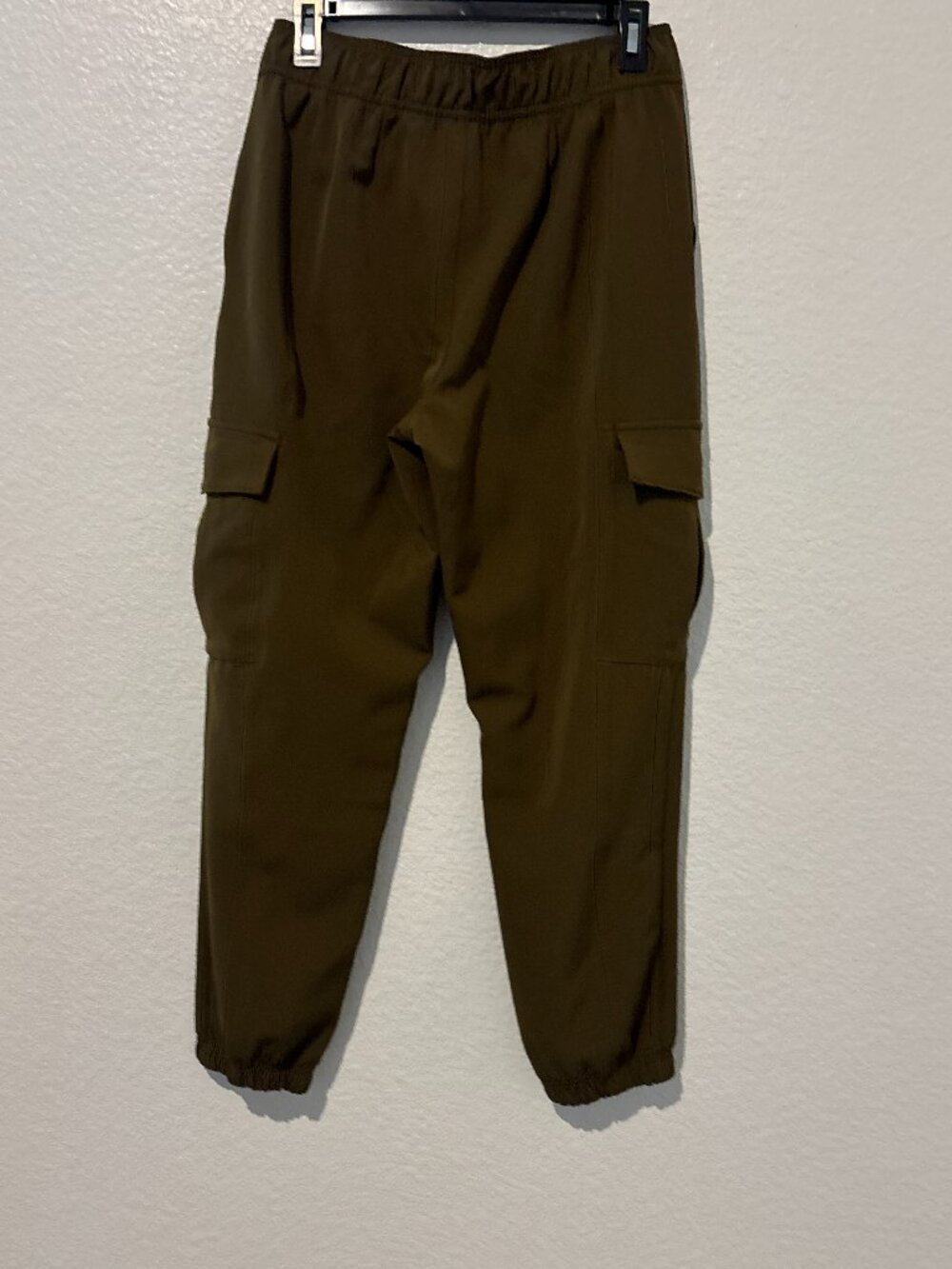 CALIA womens small joggers dark khaki olive green effortless crepe pants
